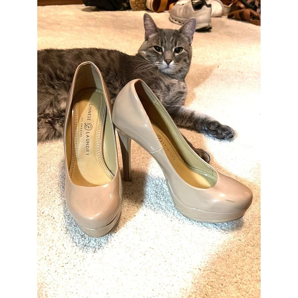 Chinese laundry 6 inch platform pumps pageant, runway, prom, nude